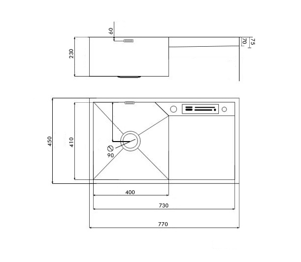 Bon rua chen cao cap K7745