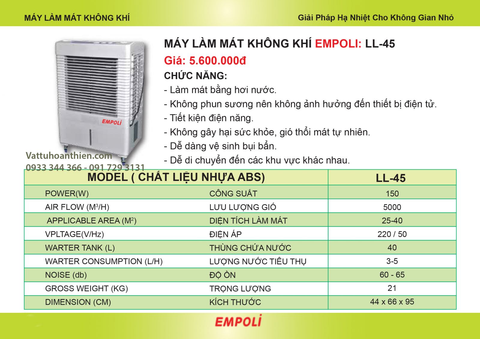 May lam mat khong khi Empoli LL45