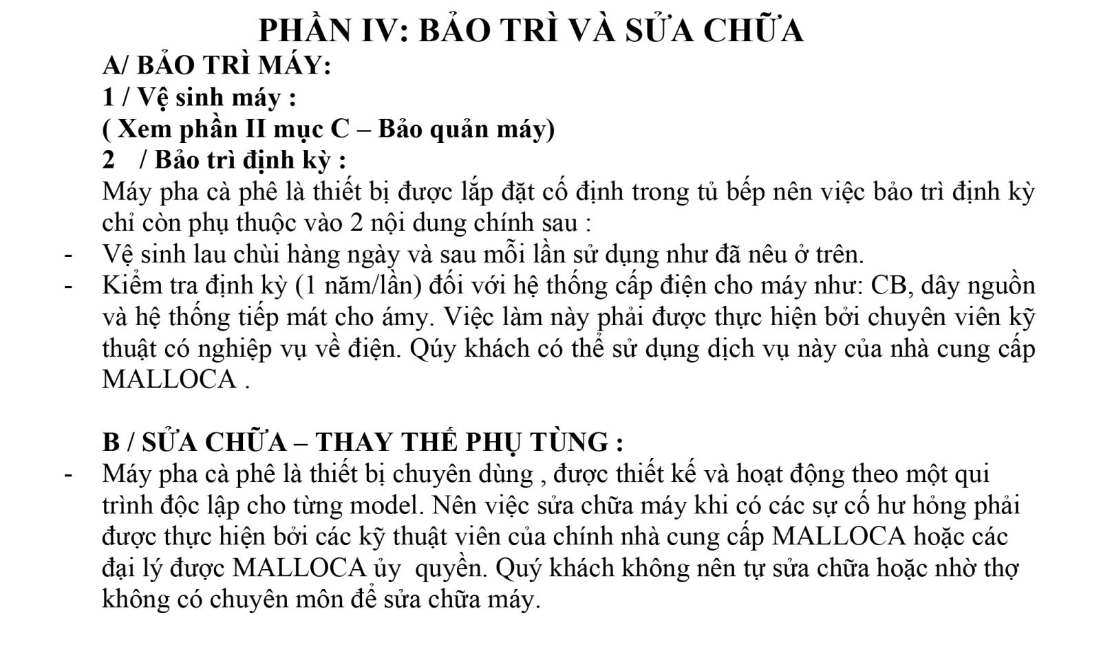 Huong dan su dung may pha ca phe MCF35-IX03
