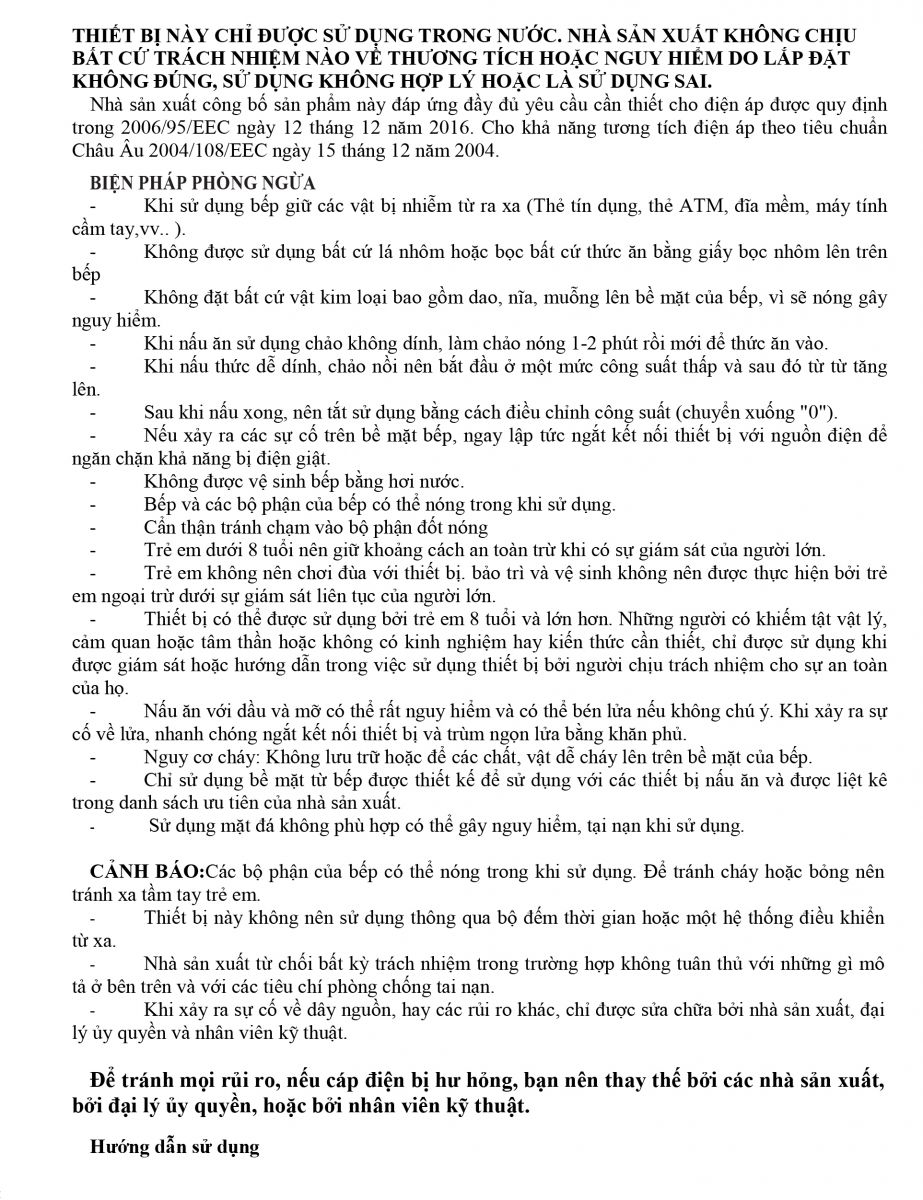 Huong dan su dung bep dien hong ngoai MIR593