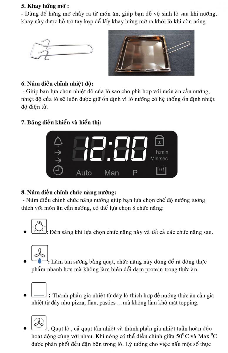 Huong dan su dung lo nuong dien EB-40ERCD3-8C11