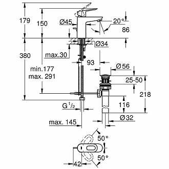 voi-lavabo-nong-lanh-grohe-bauloop-size-s-32814000