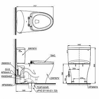 bon-cau-2-khoi-toto-cs767crw15-nap-rua-dien-tu-washlet-tcf24460aaa