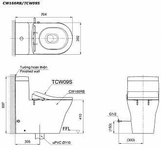 bon-cau-1-khoi-toto-cw166rb-tcw09s-t53p100vr-nap-dien-tu