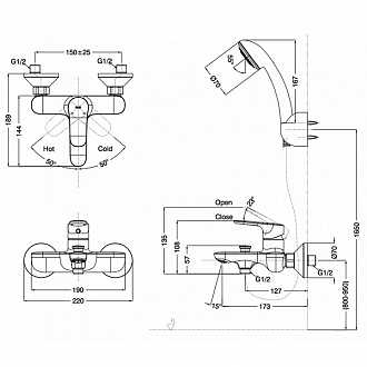 voi-sen-tam-nong-lanh-inax-bfv-1403s-3c