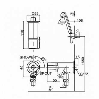 voi-sen-tam-lanh-inax-bfv-10-1c