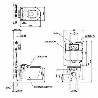 bon-cau-treo-tuong-toto-cw542hme5unw1-tcf802c2z-wh172aat-mb175m-ss-nap-rua-dien-tu-washlet